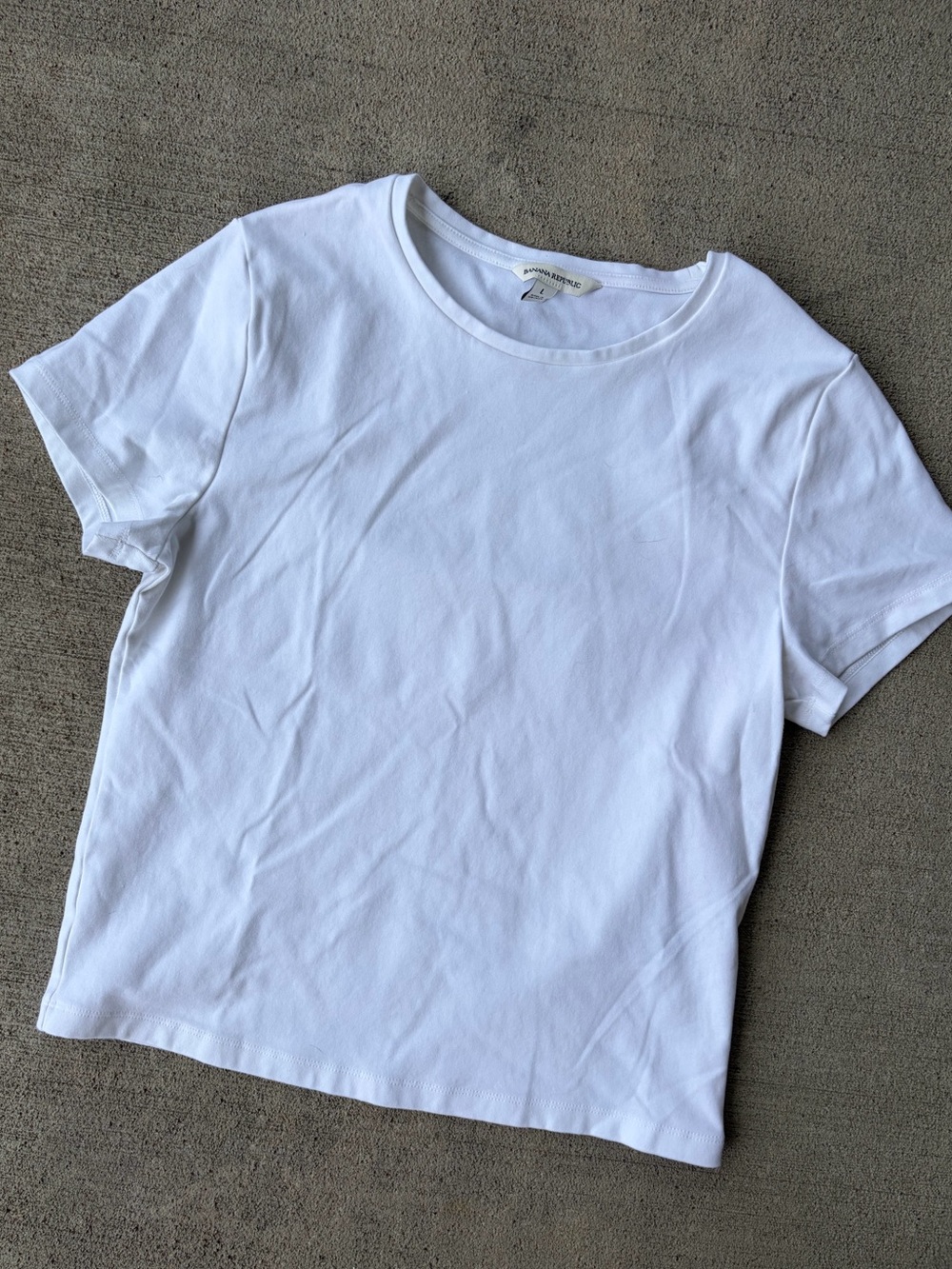 Banana Republic white short sleeve shirt basic layering tee t-shirt - Picture 2 of 3